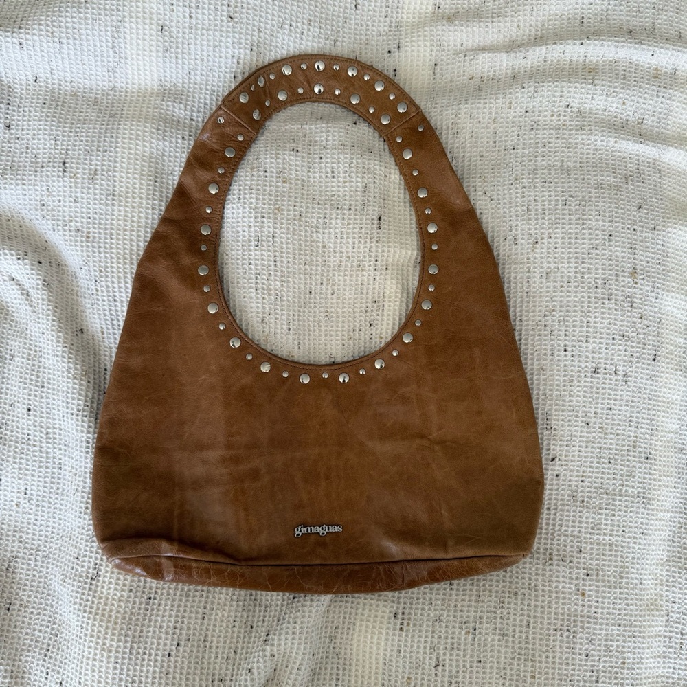 Gimaguas brown leather Franca shoulder bag Arrugado